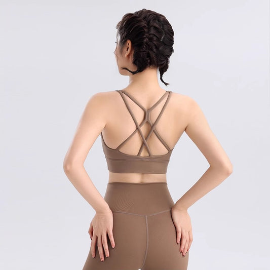 Atmungsaktives Damen Yoga-Set (2-teilig) – Crop Top mit Sport-BH & High-Waist Leggings, Fitness- & Gym Outfit