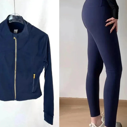 2025 Gold Label Kurzes Damen Sportjacken-Set – Figurformende Yoga- & Fitnessjacke, Activewear für Training & Workout