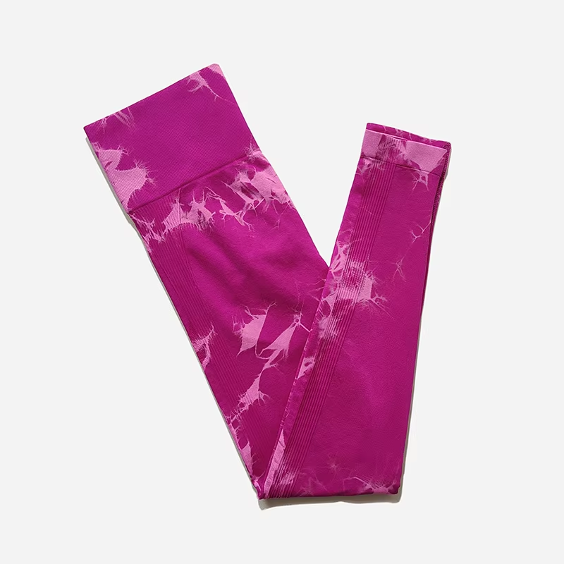 Damen Tie-Dye Seamless Leggings – High-Waist mit Scrunch Butt Effekt