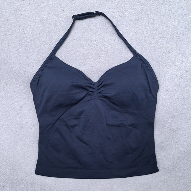 Damen Yoga Set – Backless Top & Shorts (2-teilig) für Fitness & Gym