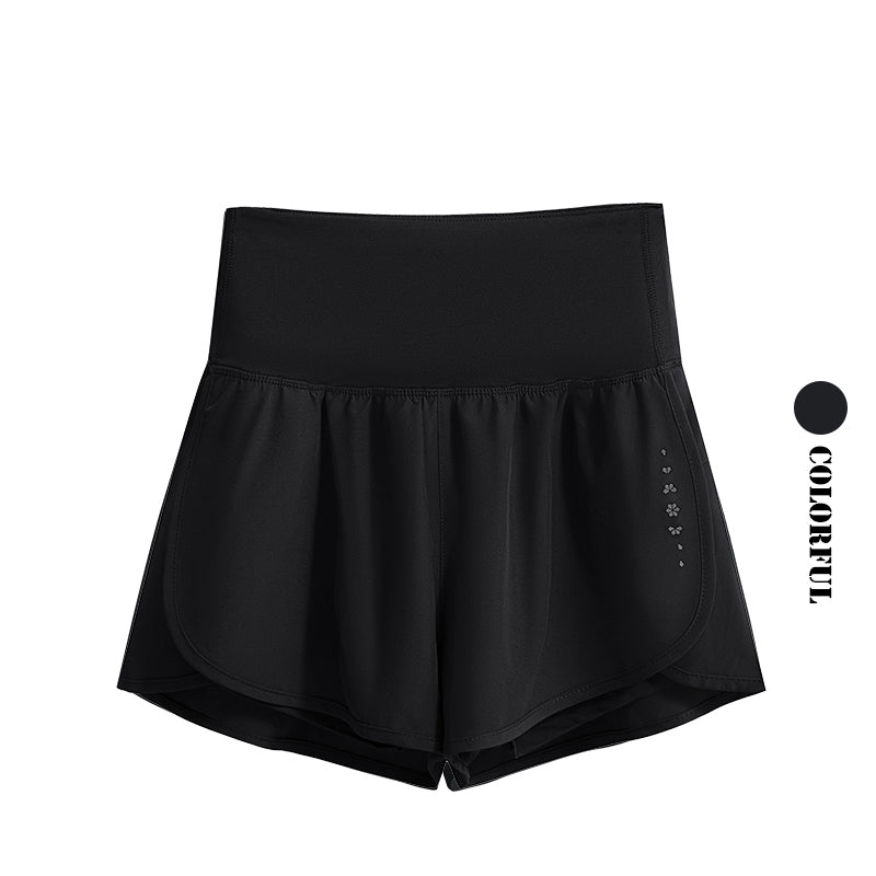 DRUR Damen 2er Yoga Set – Sommer Sport Outfit mit Kurzarm-Top & Running Shorts