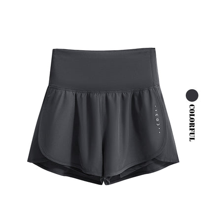 DRUR Damen 2er Yoga Set – Sommer Sport Outfit mit Kurzarm-Top & Running Shorts