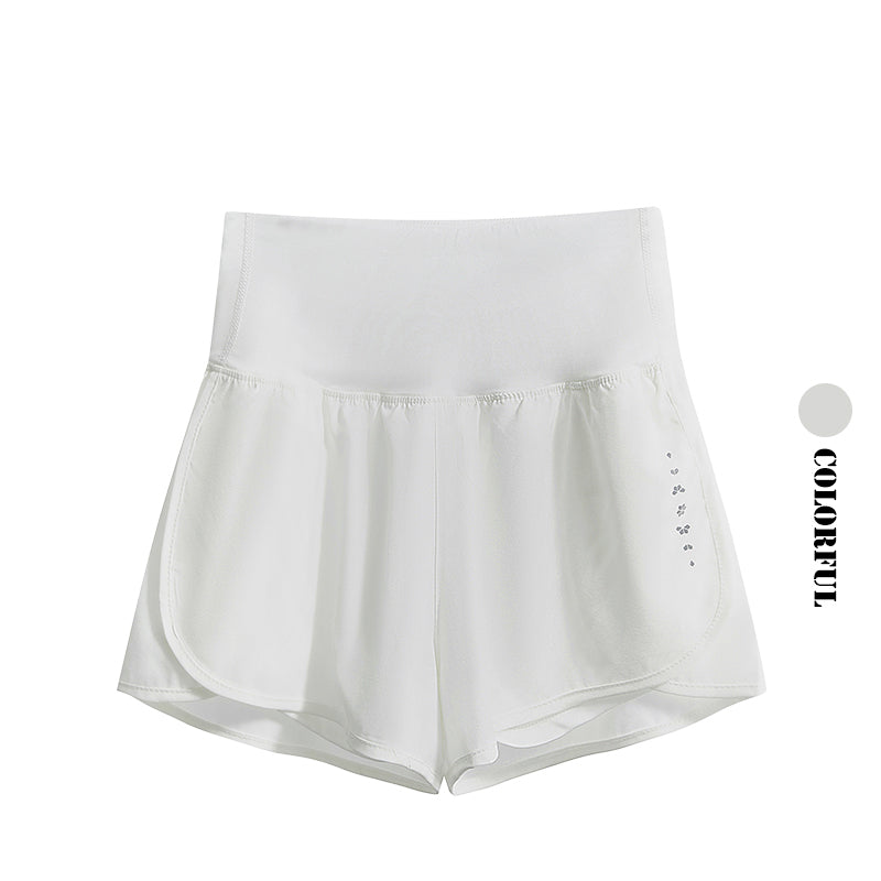 DRUR Damen 2er Yoga Set – Sommer Sport Outfit mit Kurzarm-Top & Running Shorts