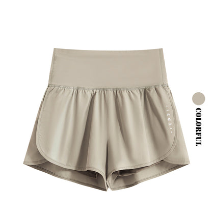 DRUR Damen 2er Yoga Set – Sommer Sport Outfit mit Kurzarm-Top & Running Shorts