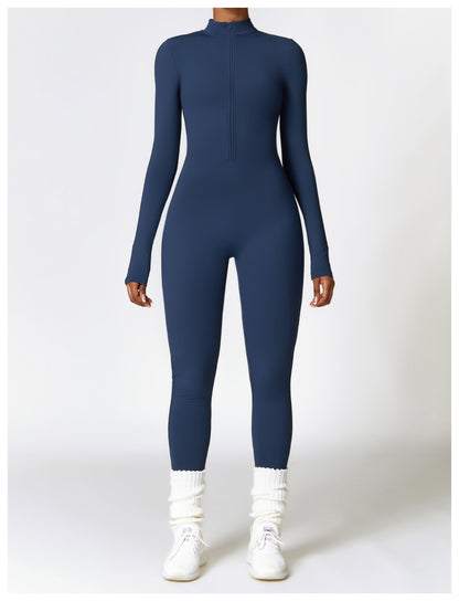 Damen Samt Yoga Fitness Jumpsuit – Push-Up Activewear für Fitnessstudio, Pilates & Training