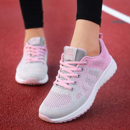 Damen Sneaker Plateau Kaufen – Atmungsaktive Sportschuhe, Leichte Running & Casual Schuhe, Sommer Mesh Turnschuhe Damen