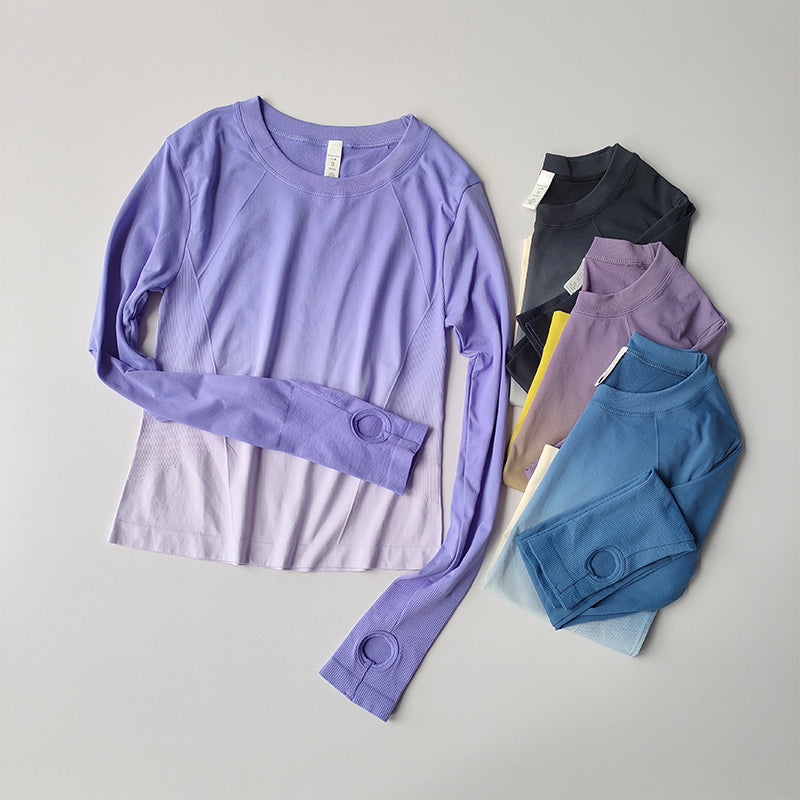 Damen Slim Fit Sportshirt Langarm – Figurbetont & schnelltrocknend