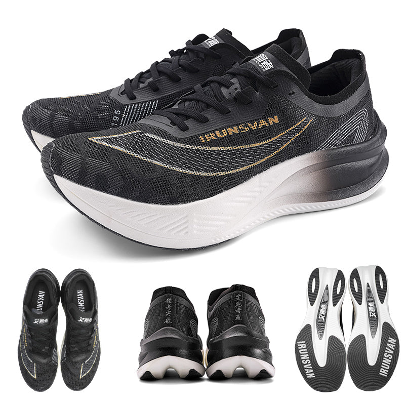 Carbon Laufschuhe Damen Herren Kaufen – IRUNSVAN Marathon Running Schuhe mit Carbonplatte, Leicht Gedämpft, Profi Running & Wettkampf Schuhe