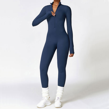 Damen Samt Yoga Fitness Jumpsuit – Push-Up Activewear für Fitnessstudio, Pilates & Training