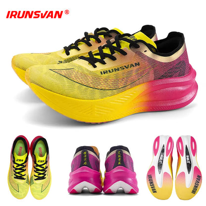 Carbon Laufschuhe Damen Herren Kaufen – IRUNSVAN Marathon Running Schuhe mit Carbonplatte, Leicht Gedämpft, Profi Running & Wettkampf Schuhe