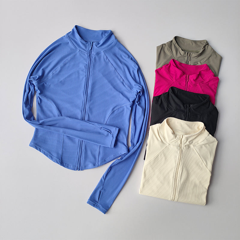 Damen Sportjacke Slim Fit – Schnelltrocknend, Elastisch, mit Reißverschluss