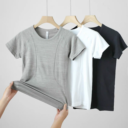 Damen Sommer Sport T-Shirt Kurzarm – Yoga, Fitness, Running & Freizeit Top