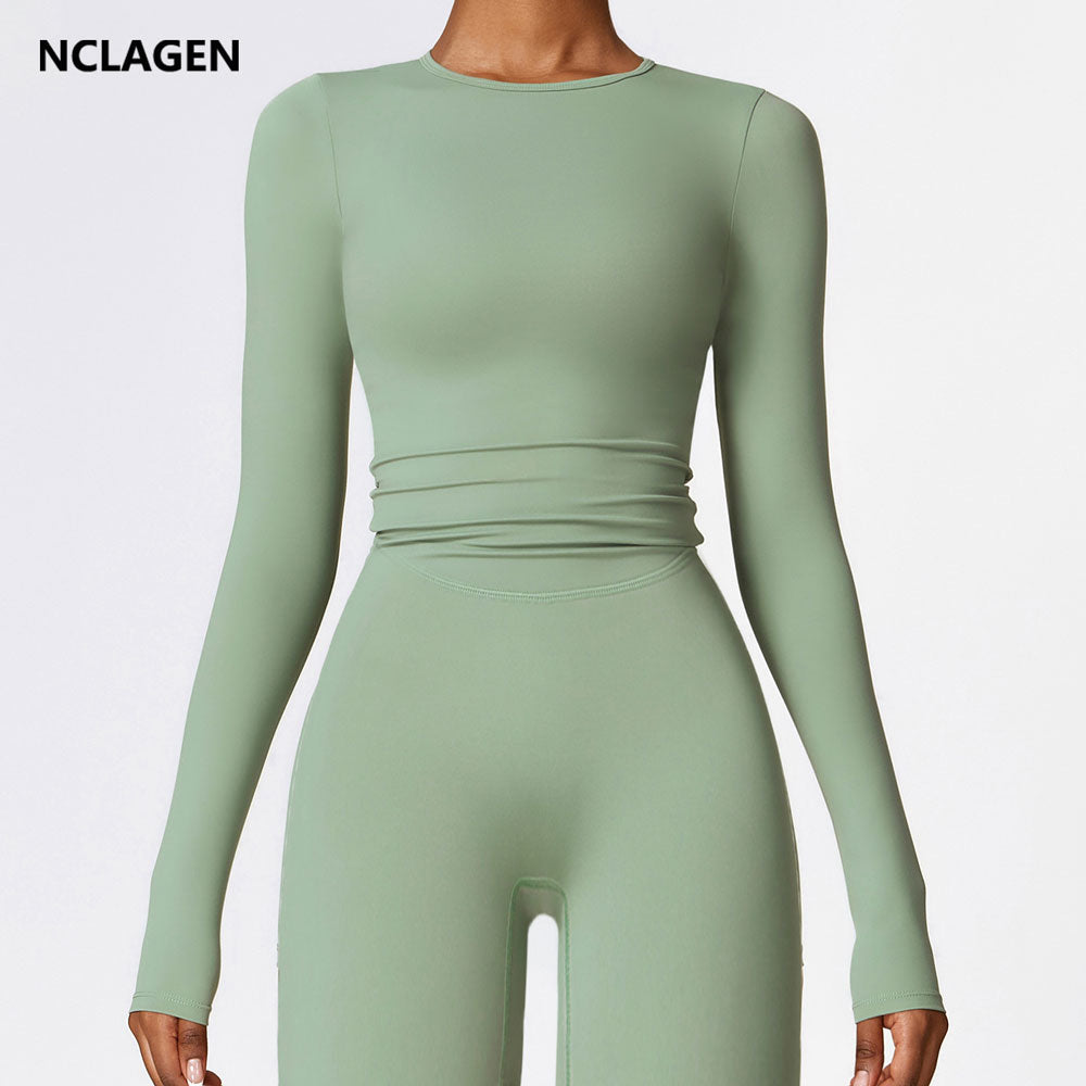 NCLAGEN Damen Sportshirt Langarm – Atmungsaktiv & Elastisch