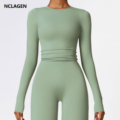 NCLAGEN Damen Sportshirt Langarm – Atmungsaktiv & Elastisch