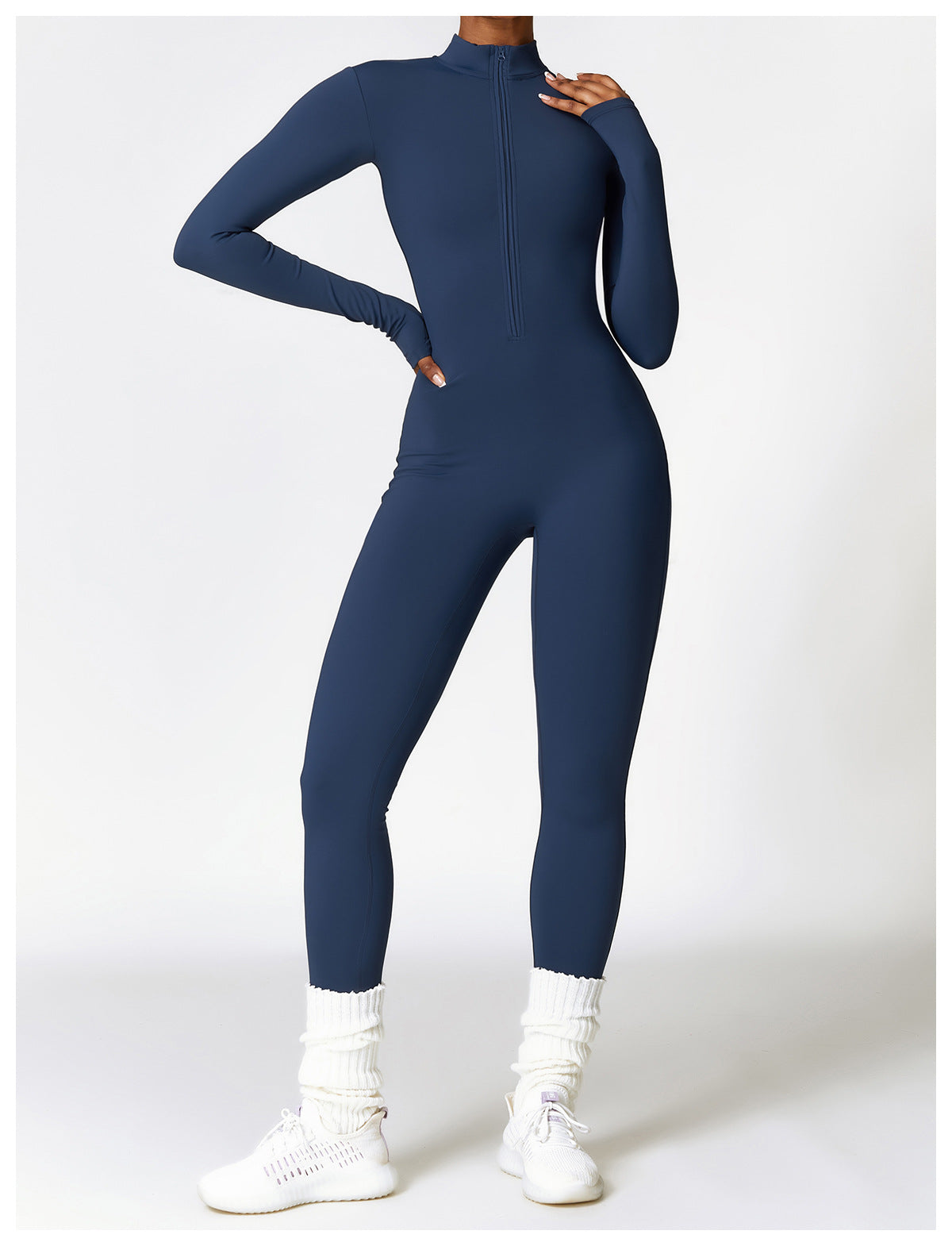 Damen Samt Yoga Fitness Jumpsuit – Push-Up Activewear für Fitnessstudio, Pilates & Training