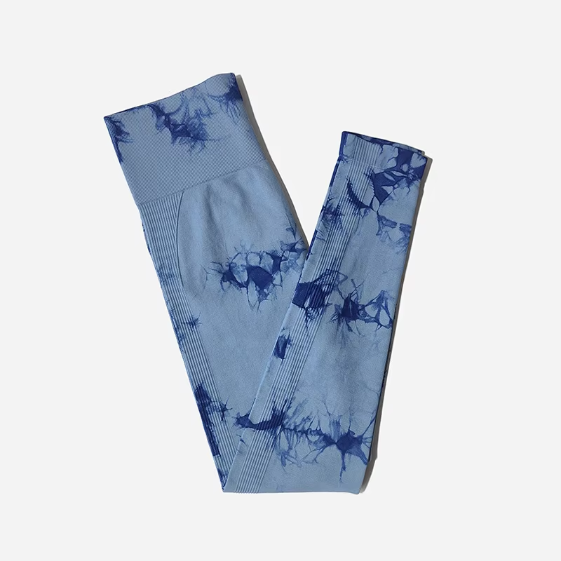 Damen Tie-Dye Seamless Leggings – High-Waist mit Scrunch Butt Effekt