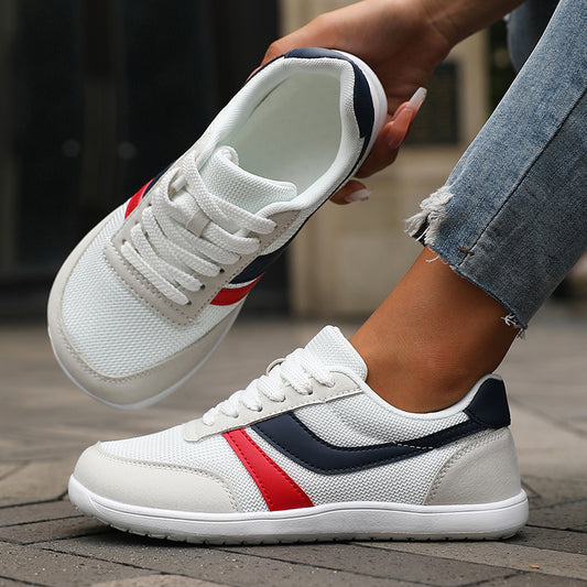 Barefoot Schuhe Damen Herren Kaufen – Wide Toe Sneaker, Breite Zehenbox, Atmungsaktive Canvas & Mesh Freizeitschuhe Schwarz