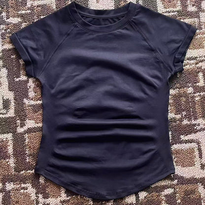 Impact Logo Damen Sport T-Shirt Kurzarm – Atmungsaktiv, Elastisch & Rundhals für Running, Fitness & Yoga