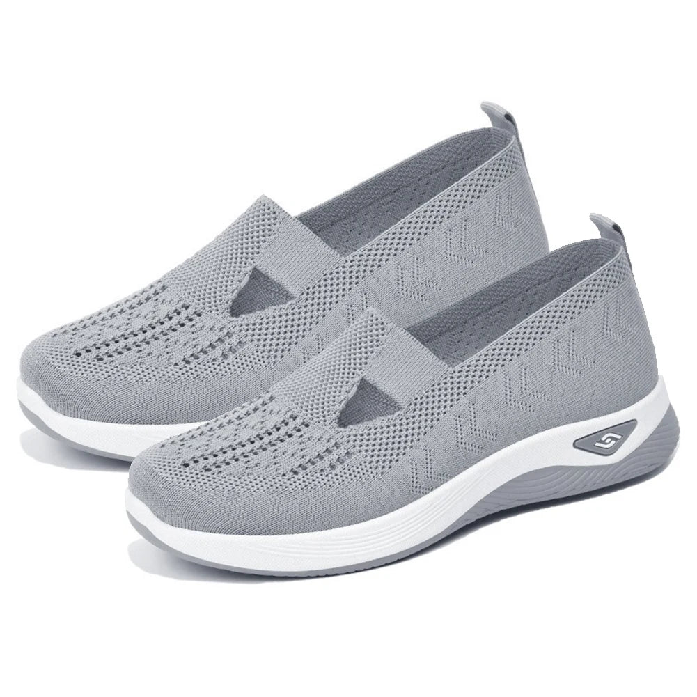 Orthopädische Schuhe Damen Kaufen – Barefoot Sneaker Atmungsaktiv, Rutschfeste Walking Schuhe mit Fußgewölbe-Unterstützung