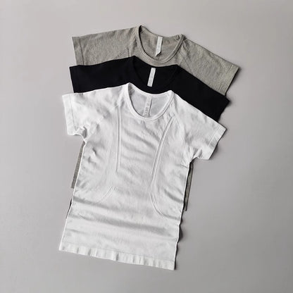 Damen Sommer Sport T-Shirt Kurzarm – Yoga, Fitness, Running & Freizeit Top
