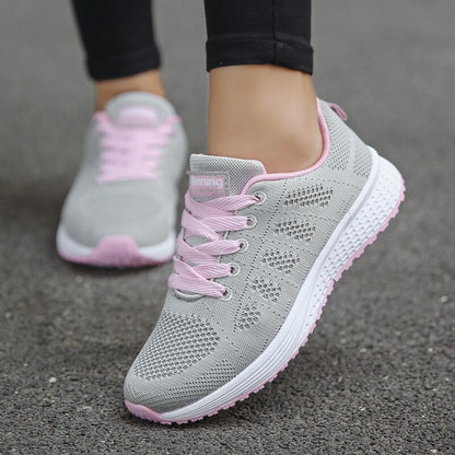 Damen Fitness Sneaker Weiß Kaufen – Atmungsaktive Sportschuhe, Leichte Trainingsschuhe, Bequeme Gym Schuhe für Alltag & Fitness