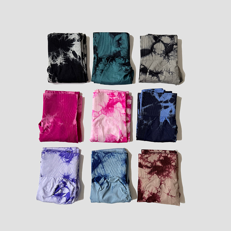 Damen Tie-Dye Seamless Leggings – High-Waist mit Scrunch Butt Effekt