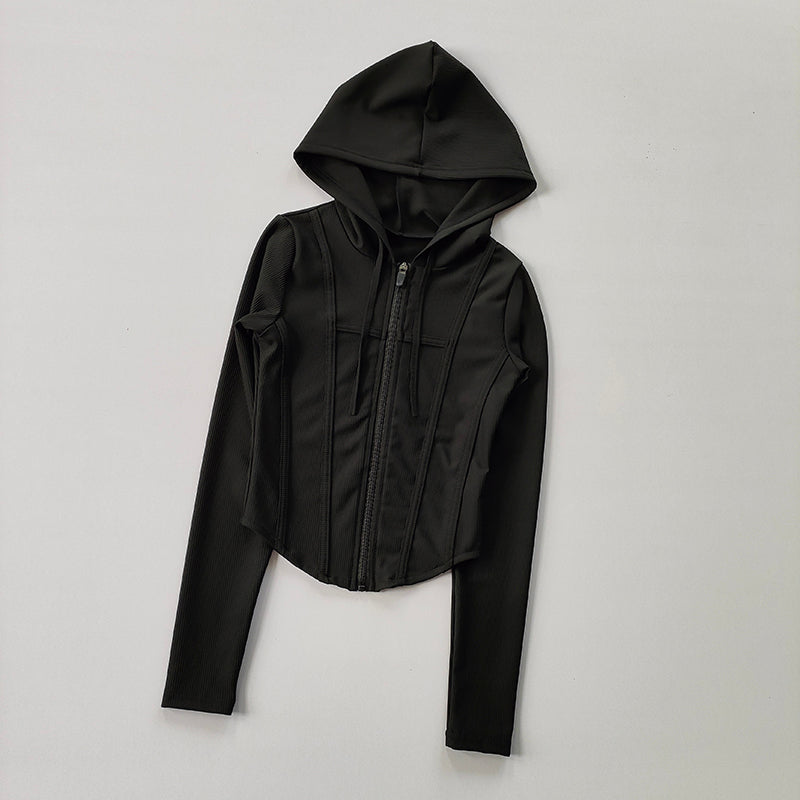 Damen Sportjacke mit Kapuze – Schnell trocknend & Figurbetont