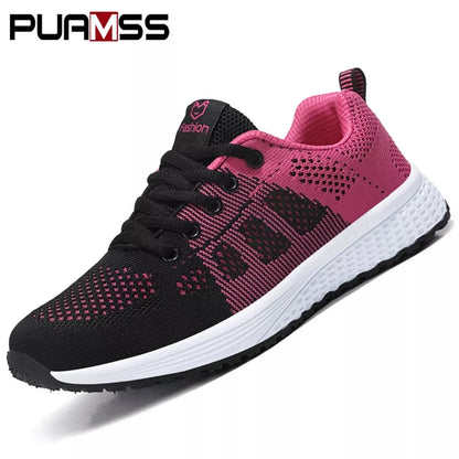 Damen Sneaker Plateau Kaufen – Atmungsaktive Sportschuhe, Leichte Running & Casual Schuhe, Sommer Mesh Turnschuhe Damen