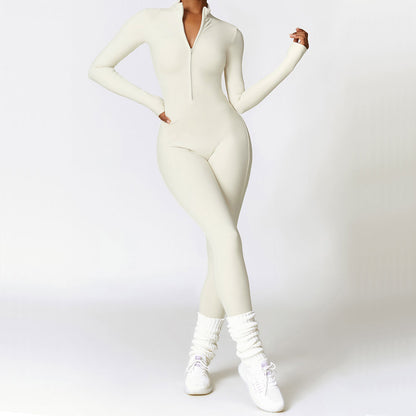 Damen Samt Yoga Fitness Jumpsuit – Push-Up Activewear für Fitnessstudio, Pilates & Training