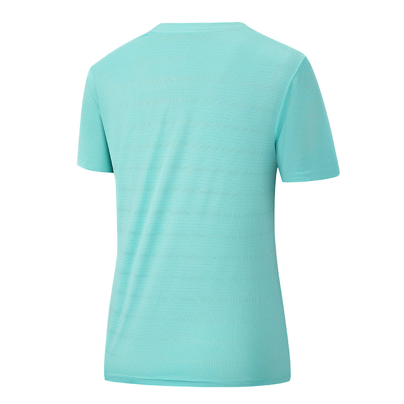 CHRLCK Damen Mesh Sport T-Shirt Kurzarm – Atmungsaktiv, Einfarbig & Reflektierend für Jogging & Fitness