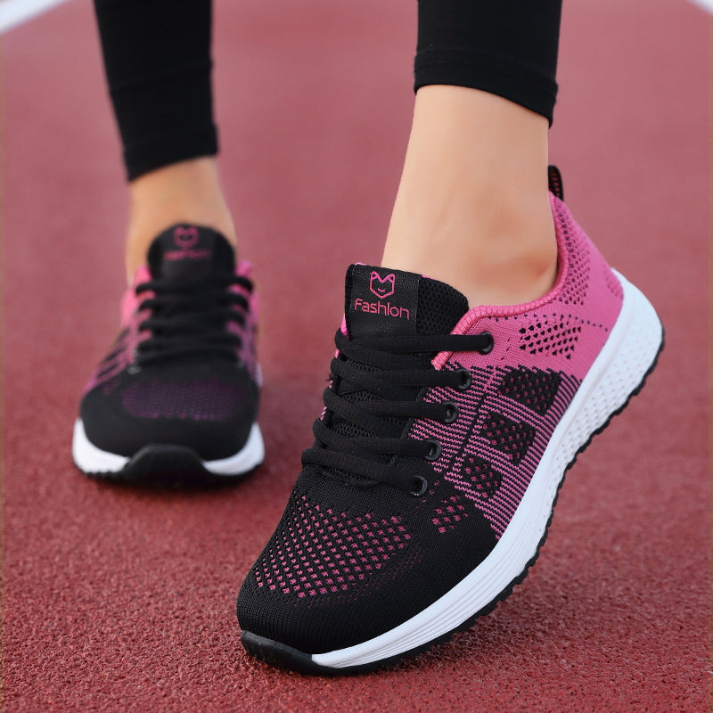 Damen Sneaker Plateau Kaufen – Atmungsaktive Sportschuhe, Leichte Running & Casual Schuhe, Sommer Mesh Turnschuhe Damen