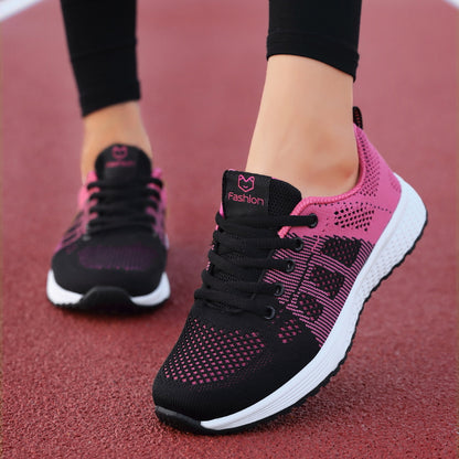 Damen Sneaker Plateau Kaufen – Atmungsaktive Sportschuhe, Leichte Running & Casual Schuhe, Sommer Mesh Turnschuhe Damen