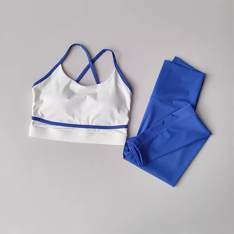 Damen Yoga- & Fitness-Set (2-teilig) – High-Waist Leggings & Sport-BH, Gym Outfit für Workout & Activewear