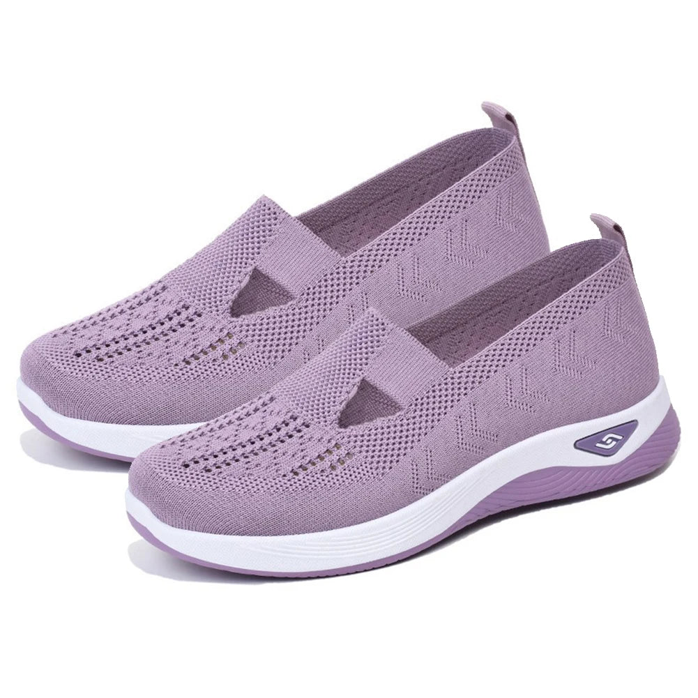 Orthopädische Schuhe Damen Kaufen – Barefoot Sneaker Atmungsaktiv, Rutschfeste Walking Schuhe mit Fußgewölbe-Unterstützung