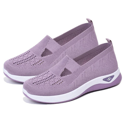 Orthopädische Schuhe Damen Kaufen – Barefoot Sneaker Atmungsaktiv, Rutschfeste Walking Schuhe mit Fußgewölbe-Unterstützung