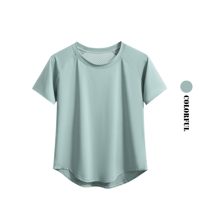 DRUR Damen 2er Yoga Set – Sommer Sport Outfit mit Kurzarm-Top & Running Shorts