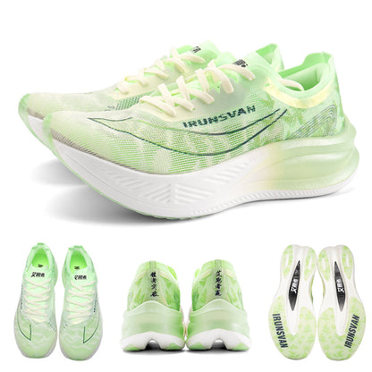 Carbon Laufschuhe Damen Herren Kaufen – IRUNSVAN Marathon Running Schuhe mit Carbonplatte, Leicht Gedämpft, Profi Running & Wettkampf Schuhe