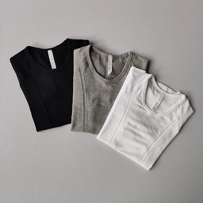 Damen Sommer Sport T-Shirt Kurzarm – Yoga, Fitness, Running & Freizeit Top