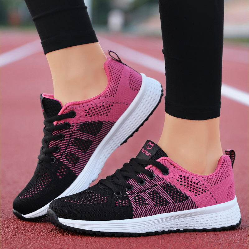 Damen Sneaker Plateau Kaufen – Atmungsaktive Sportschuhe, Leichte Running & Casual Schuhe, Sommer Mesh Turnschuhe Damen