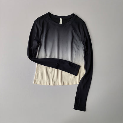 Damen Slim Fit Sportshirt Langarm – Figurbetont & schnelltrocknend