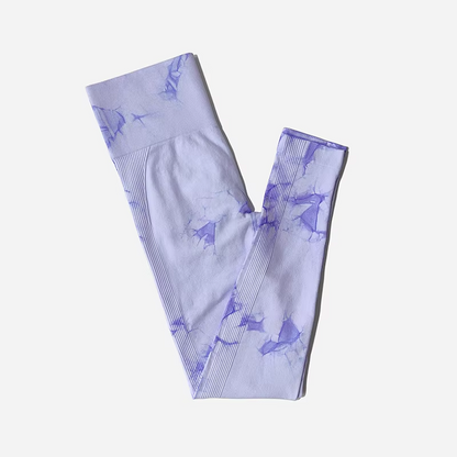 Damen Tie-Dye Seamless Leggings – High-Waist mit Scrunch Butt Effekt