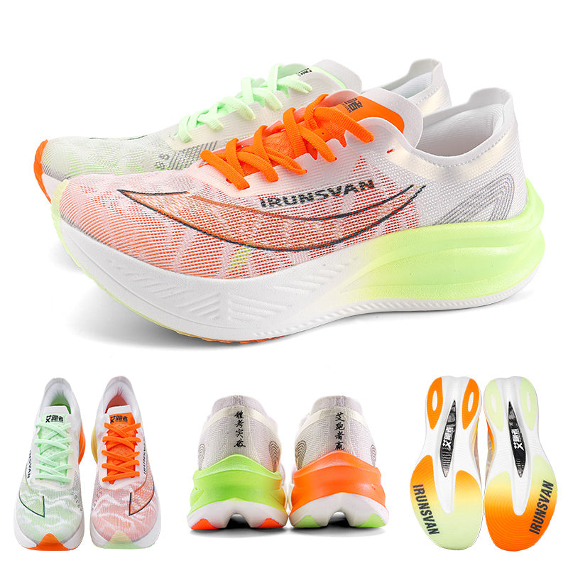 Carbon Laufschuhe Damen Herren Kaufen – IRUNSVAN Marathon Running Schuhe mit Carbonplatte, Leicht Gedämpft, Profi Running & Wettkampf Schuhe