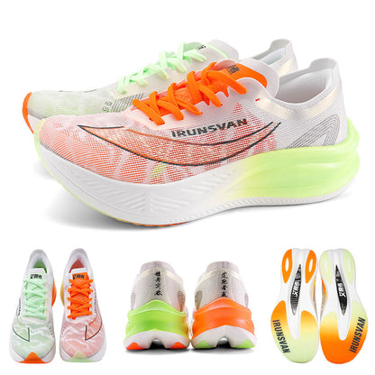Carbon Laufschuhe Damen Herren Kaufen – IRUNSVAN Marathon Running Schuhe mit Carbonplatte, Leicht Gedämpft, Profi Running & Wettkampf Schuhe