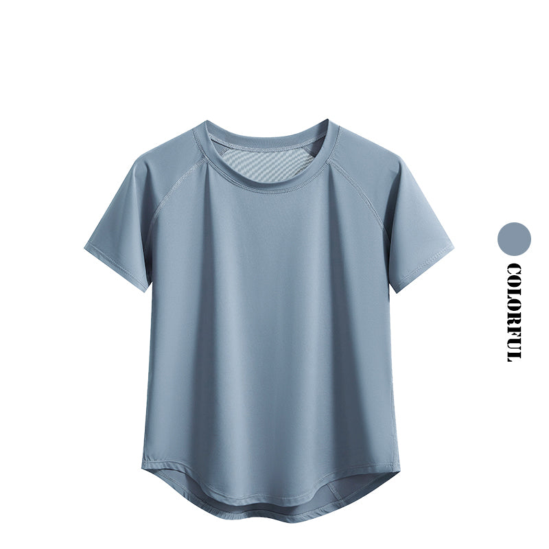 DRUR Damen 2er Yoga Set – Sommer Sport Outfit mit Kurzarm-Top & Running Shorts