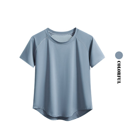 DRUR Damen 2er Yoga Set – Sommer Sport Outfit mit Kurzarm-Top & Running Shorts