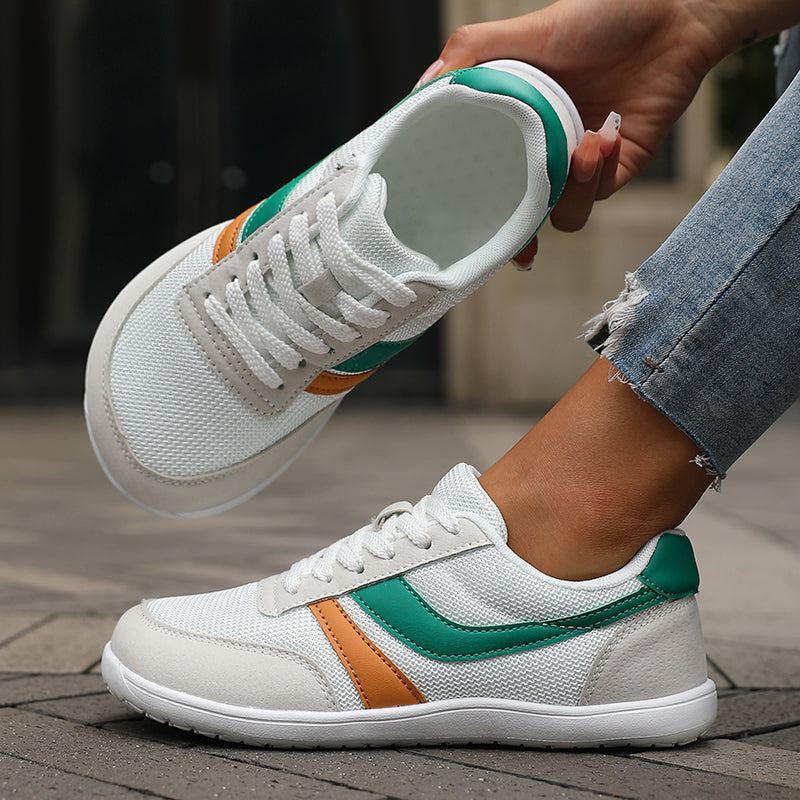 Barefoot Schuhe Damen Herren Kaufen – Wide Toe Sneaker, Breite Zehenbox, Atmungsaktive Canvas & Mesh Freizeitschuhe Schwarz