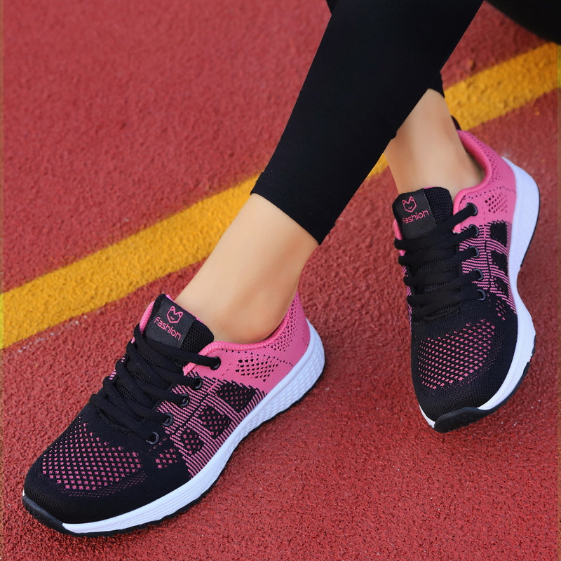 Damen Sneaker Plateau Kaufen – Atmungsaktive Sportschuhe, Leichte Running & Casual Schuhe, Sommer Mesh Turnschuhe Damen