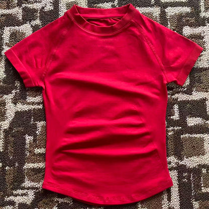 Impact Logo Damen Sport T-Shirt Kurzarm – Atmungsaktiv, Elastisch & Rundhals für Running, Fitness & Yoga