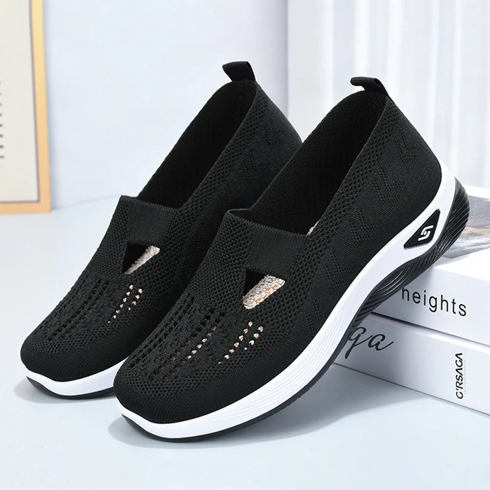 Orthopädische Schuhe Damen Kaufen – Barefoot Sneaker Atmungsaktiv, Rutschfeste Walking Schuhe mit Fußgewölbe-Unterstützung