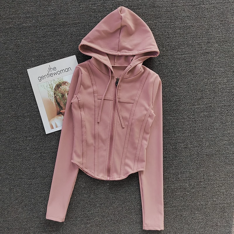 Damen Sportjacke mit Kapuze – Schnell trocknend & Figurbetont